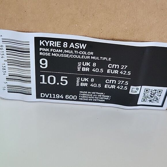 NEW NIKE 10.5 KYRIE 8 ASW PINK FOAM SNEAKERS ZOOM TENNIS SHOES 9 NWT IN BOX NIB - Picture 10 of 16